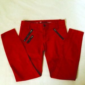 GAP Skinny Red Zipper Jeans - size 00